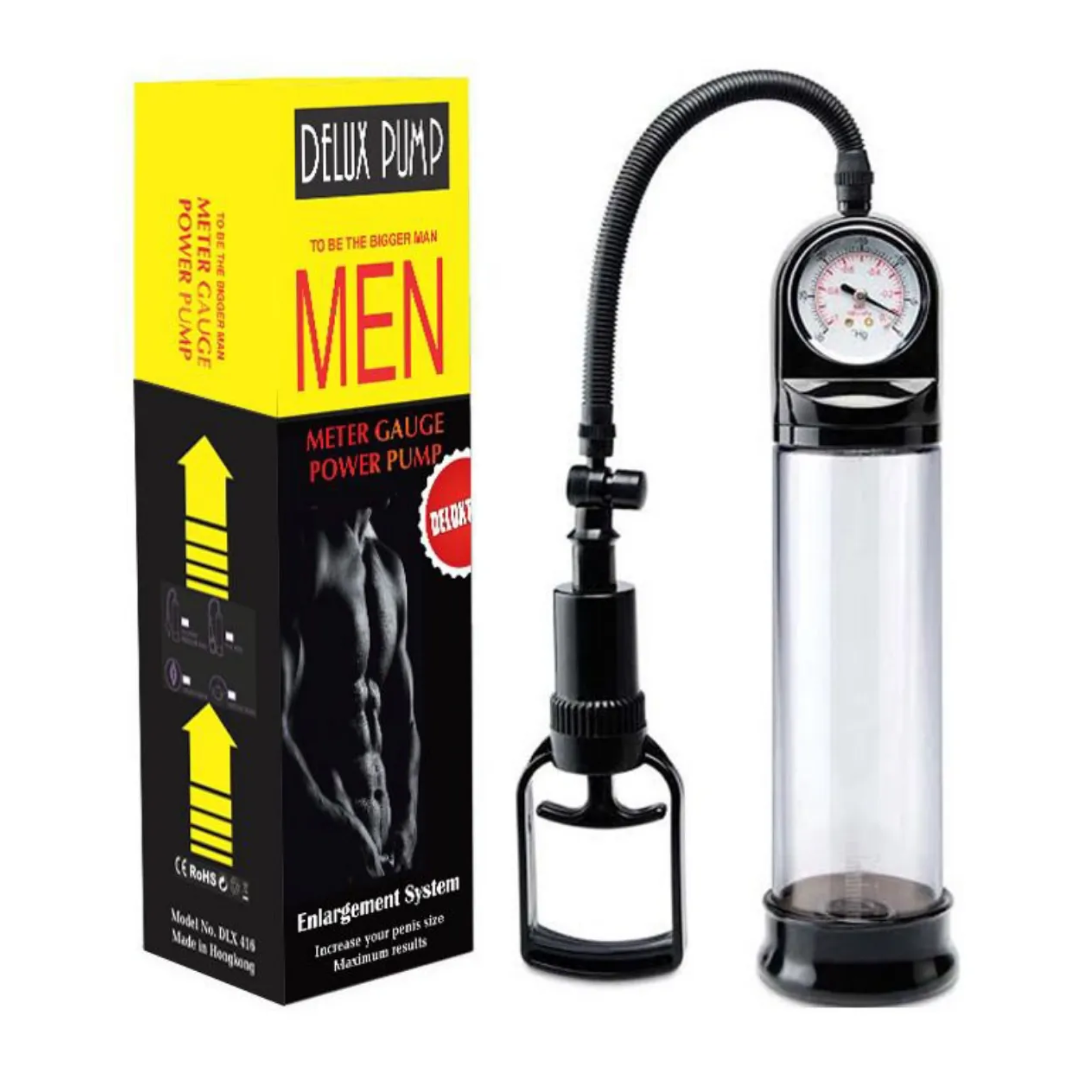 Delux Penis Pump With Pressure Meter Gauge